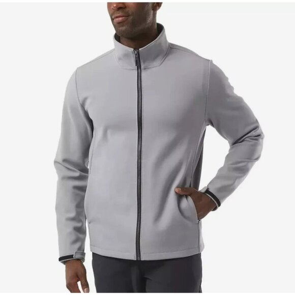 NEW 32 Degrees Heat Men's XL Lightweight Gray Windbreaker Jacket Full zip Mock - Picture 1 of 9